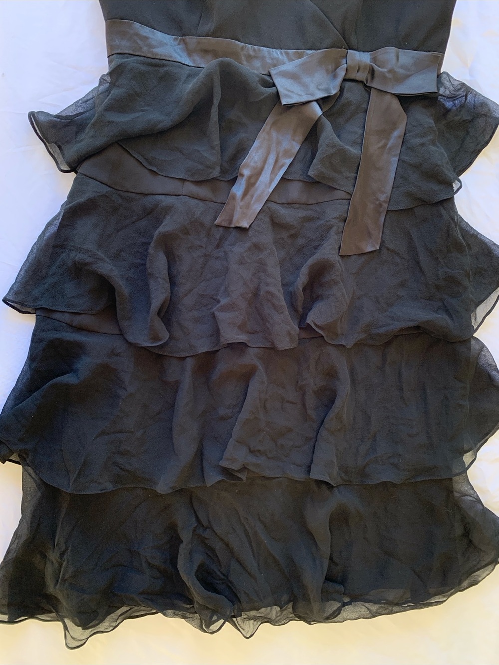 Talbots Black Ruffle Mini Dress - Picture 3 of 8